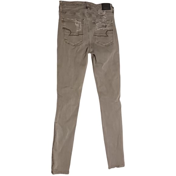 American Eagle Outfitters Womens Super Hi-Rise Jegging Super Stretch Sz 2 Green - Picture 2 of 10